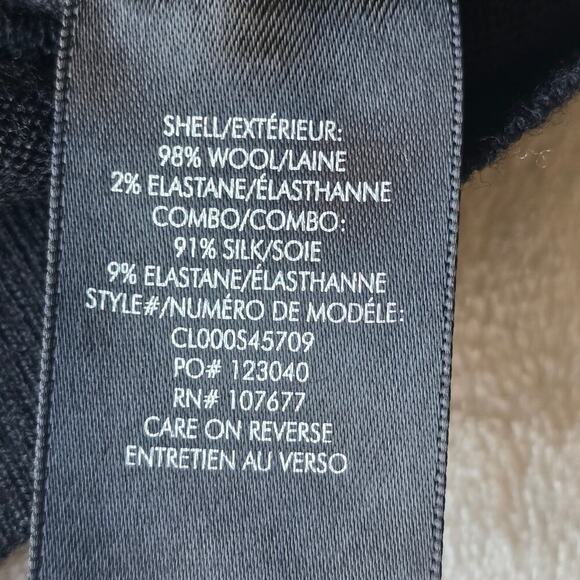 NWT $395 Alice + Olivia Wool Silk Bow Tie Sweater XS Black Ruffle Quiet Luxury - Picture 7 of 9